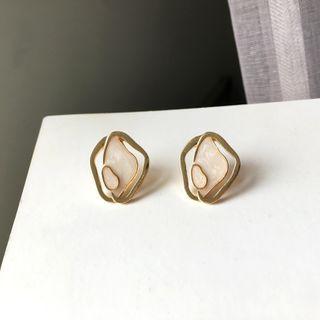 Geometry Drop Earring 1 Pair - S925 Silver - Ear Studs - One Size