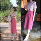 Short Sleeve Tee / A-line Skirt