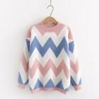 Wavy Print Sweater