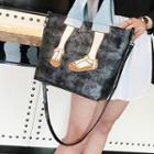 Leg Embroidery Carryall Bag