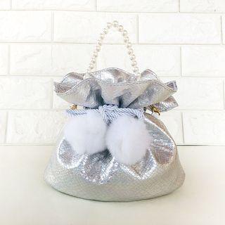 Faux Leather Bucket Bag As Shown In Figure - One Size