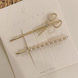 Hair Clip Set Of 2 - One Size