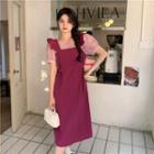 Ruffle Midi Overall Dress / Short-sleeve Top