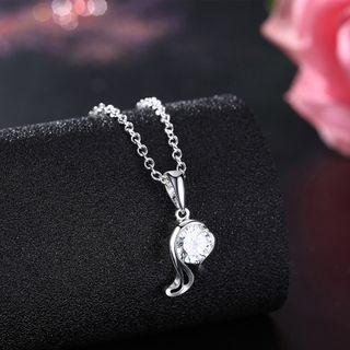 Simple And Fashion Twelve Constellation Virgo Cubic Zircon Necklace Silver - One Size