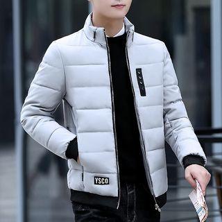 Contrast-trim Padded Sweater