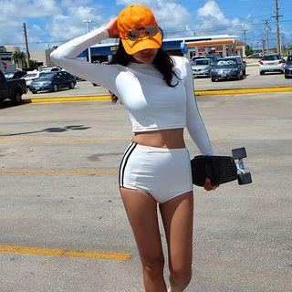 Set: Plain Rash Guard + Swim Bottom
