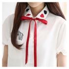 Detachable-ribbon Playing Cards Embroidery Shirt