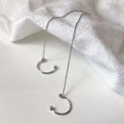 Alloy Chained Cuff Earring 1 Pair - Silver Needle - As Shown In Figure - One Size