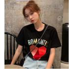 Wide Lettering Short-sleeve T Shirt