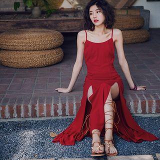 Strappy Backless Maxi Sundress