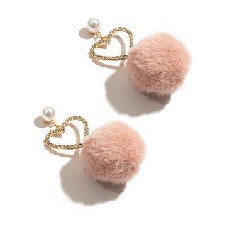 Pom Pom Faux Pearl Earring