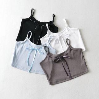 Bow-detail Crop Camisole Top
