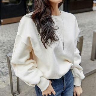 Crochet-trim Oversized Sweatshirt