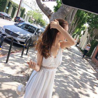 Strappy Lace Trim Maxi Sun Dress / Wide Leg Jumpsuit