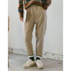 Fleece-lined Baggy Chino Pants