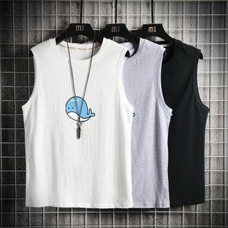 Whale Print Sleeveless Top