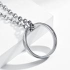 Polished Ring Pendant Stainless Steel Necklace