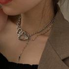 Alloy Heart Necklace Silver - One Size
