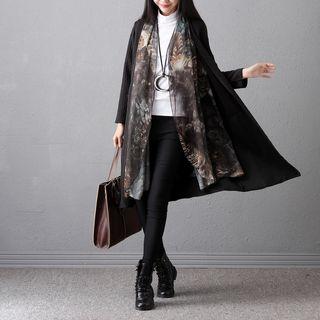 Lace Panel Trench Coat