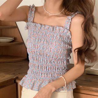 Floral Smocked Camisole Top