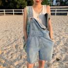 Denim Loose-fit Jumpsuit Light Blue - One Size