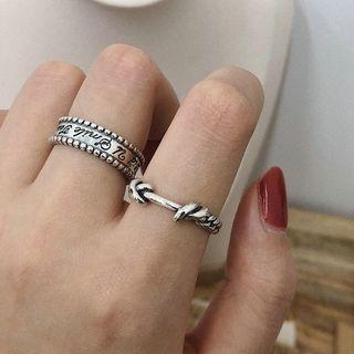 Knot / Lettering / Star Sterling Silver Open Ring