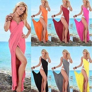 Strappy Wrap Maxi Sun Dress