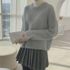 Ribbed Mohair Blend Sweater
