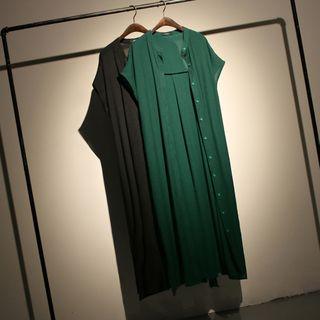 Sleeveless Midi Shirt Dress