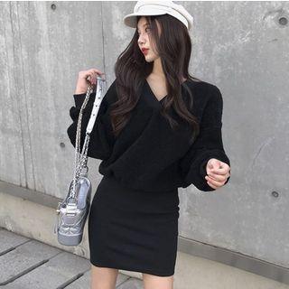 Mock Two Piece Mini Dress