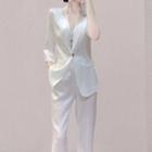 Set: Blazer + Straight Leg Dress Pants (various Designs)
