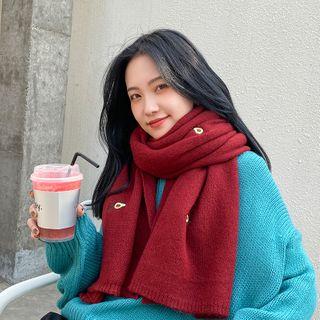 Avocado Embroidery Scarf