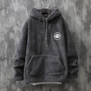 Panda Embroidered Fleece Hoodie
