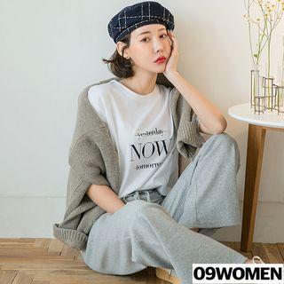 Tall Size Letter Print Short-sleeve T-shirt
