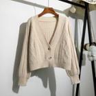 V-neck Cable Knit Jacket