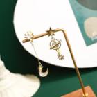 Non-matching Moon Drop Earring 1 Pair - As Shown In Figure - One Size
