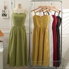 Neckline-details Sleeveless Midi Dress In 5 Colors