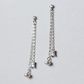925 Sterling Silver Freshwater Pearl Drop Earring