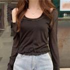 Plain Tank Top + Off-shoulder Cover-up