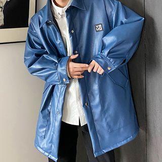 Faux-leather Oversize Jacket