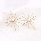 Faux Pearl Star Earring S927 Silver Needle - One Size