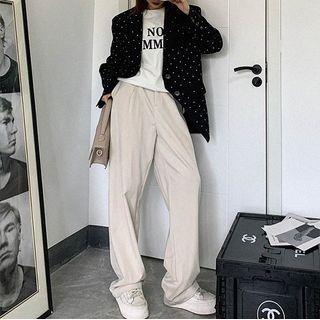 Embellished Single-breasted Blazer / Straight Leg Dress Pants / Spaghetti Strap Mini A-line Dress