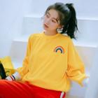 Rainbow Print Pullover Yellow - One Size