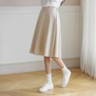Band-waist Cotton Flare Skirt