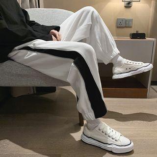 Side Zip-up Wide-leg Pants