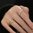 Set Of 2: Open Ring Set Of 2 - Open Ring - Gold - One Size