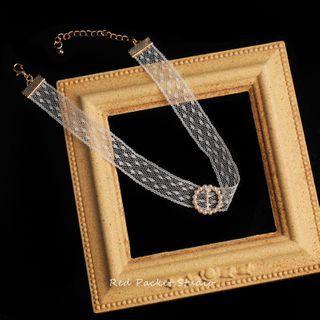 Faux Pearl Lace Choker Faux Pearl & Lace - White - One Size