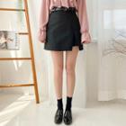 Inset Shorts A-line Miniskirt With Belt