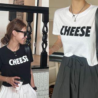 Cheese Letter Crop T-shirt