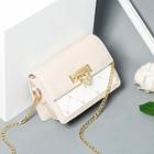 Heart Two-tone Faux Leather Crossbody Bag
